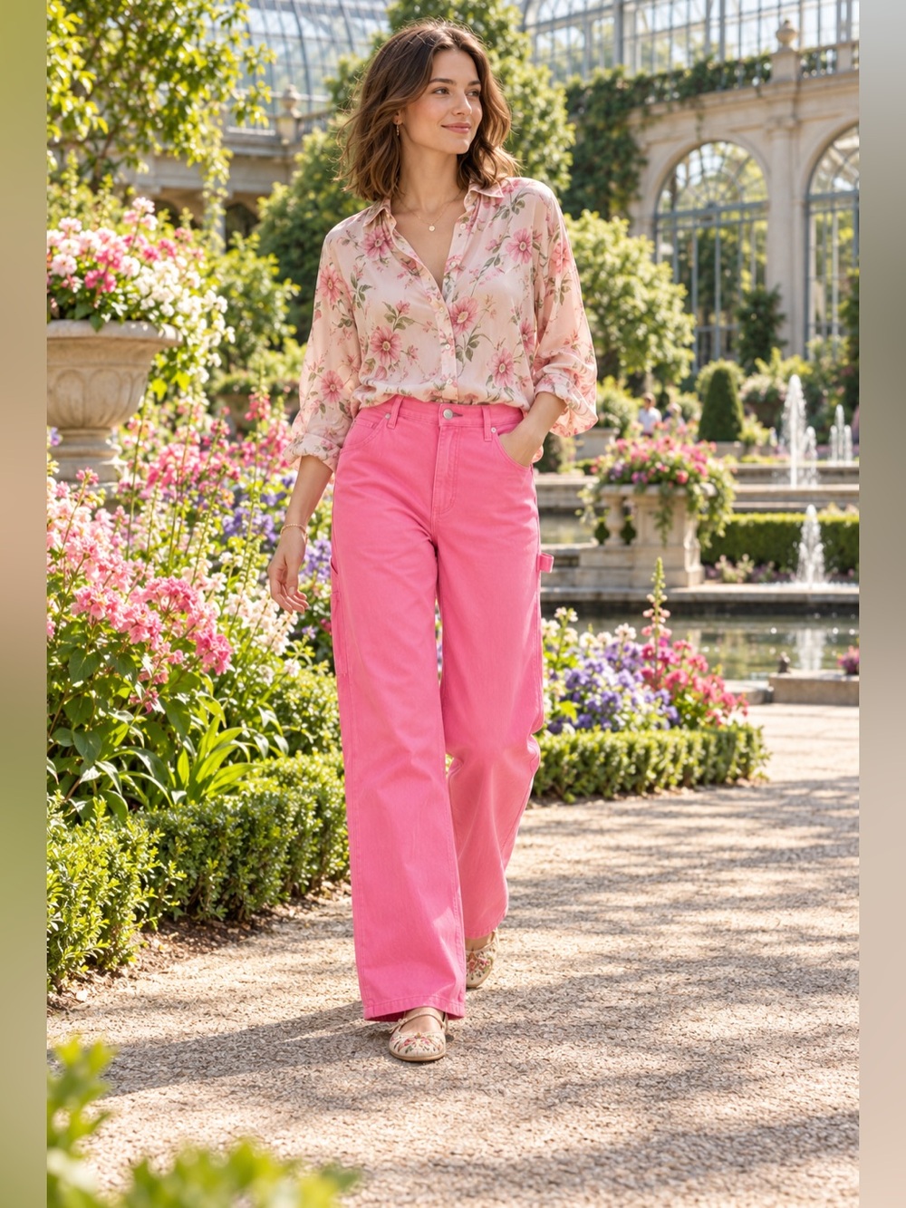 rag & bone NWOT Pink High Rise Wide Leg Jeans – Size 26 .